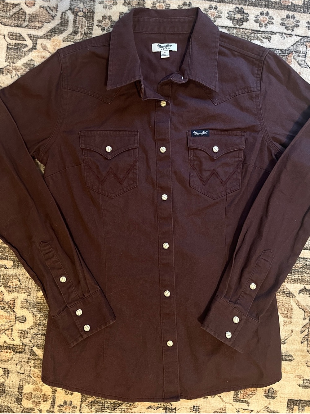 Wrangler Retro women’s Brown Western PearlSnap Shirt
